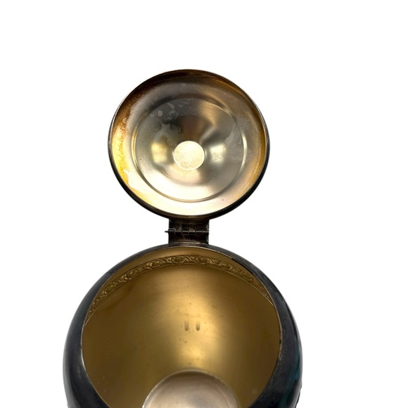 Teapot Creamer & Sugar Bowl Set F B Rogers Silver Over Copper Vintage DECOR ONLY - Picture 8 of 16